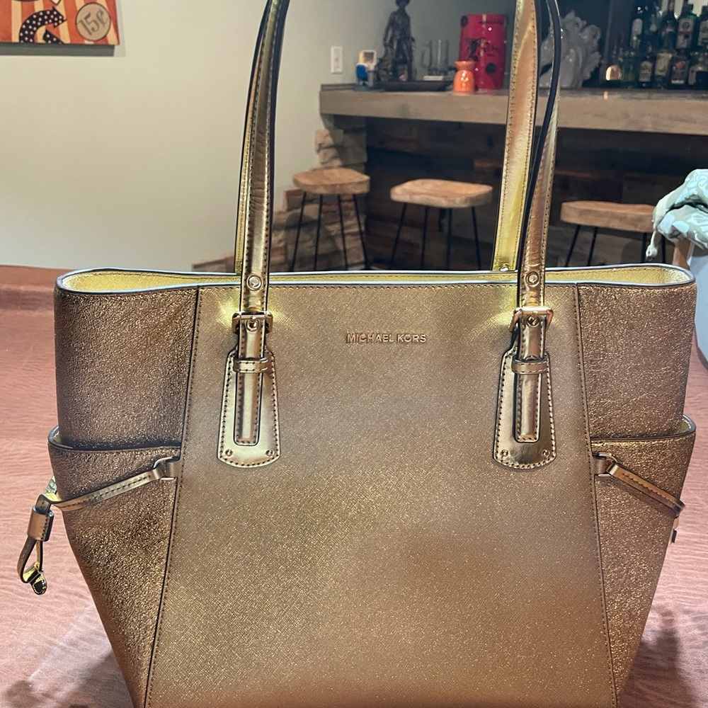 Michael Kors Shimmering Gold Tote - Picture 1 of 7